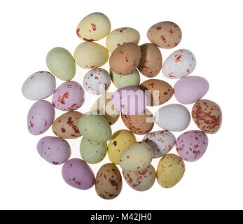 Mini chocolate eggs Stock Photo