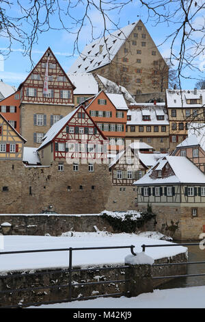 Medieval town of Schwaebisch Hall in Germany Stock Photo