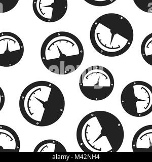 Electric meter seamless pattern background. Business flat vector illustration. Power meter symbol pattern. Stock Vector