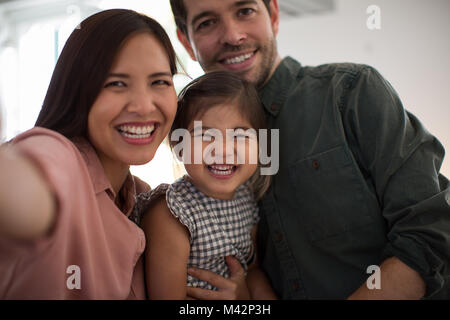 Family on a videocall Stock Photo