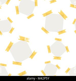 Note papers seamless pattern background. Business flat vector illustration. Blank paper with yellow sticker symbol pattern. Stock Vector