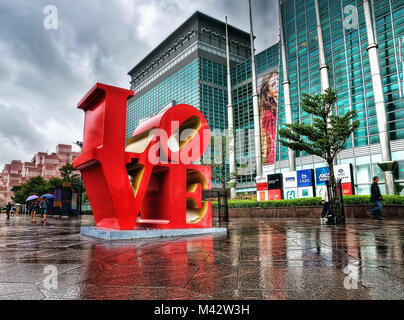 Taipei, Taiwan, LOVE taken in 2015 Stock Photo