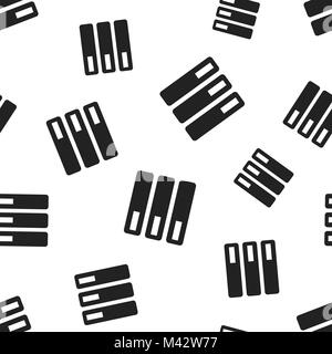 Database, server seamless pattern background. Business flat vector illustration. Storage sign symbol pattern. Stock Vector
