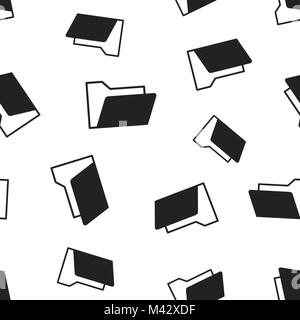 Folder document seamless pattern background. Business concept vector illustration. Archive data file symbol pattern. Stock Vector