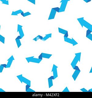 Arrow growing graph seamless pattern background. Business concept vector illustration. Progress arrow grow symbol pattern. Stock Vector