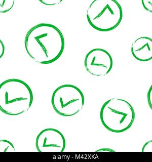 Check marks ok, accept seamless pattern background. Business concept vector illustration. Yes checkmark symbol pattern. Stock Vector