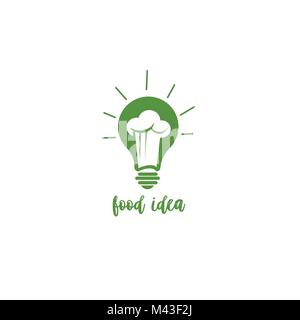 Green food idea vector illustration. Stock Vector