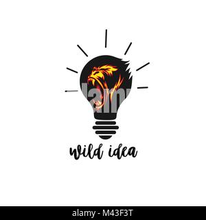 Wild idea icon, creative and big, vector illustration Stock Vector