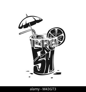 logo of fresh juice vcetor illustration. Stock Vector