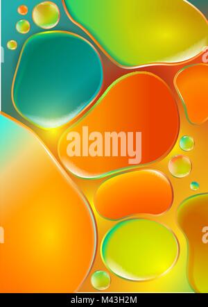colored drops on the glass, like a concept  reflection of the rainbow world Stock Vector