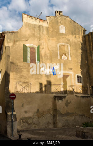 A mural on a house wall in L'Isle sur la Sorgue, Vaucluse, PACA, France Stock Photo