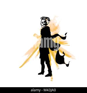 the dead man logo vector illustration. Stock Vector