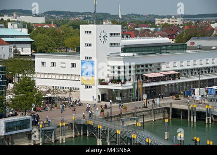Zeppelin museum  at the harbour of Friedrichshafen Stock Photo
