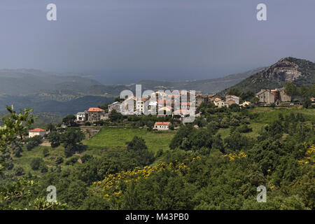 Mountain village Olmeta di Tuda, Corsica, France Stock Photo