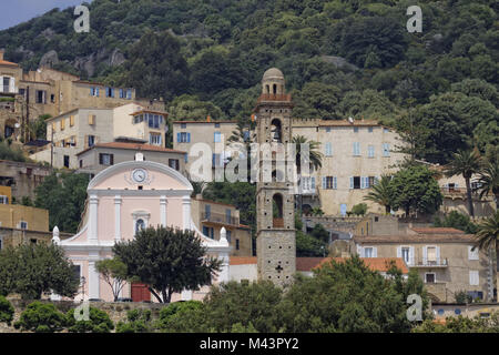 Lumio, baroque church, Balagne, Corsica, France Stock Photo