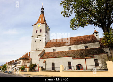 View of Rasnov city from citadel, Romania Stock Photo