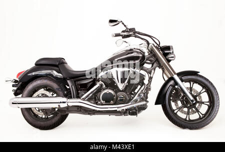 A Yamaha Midnight Star Low Rider photographed in the studio. Stock Photo
