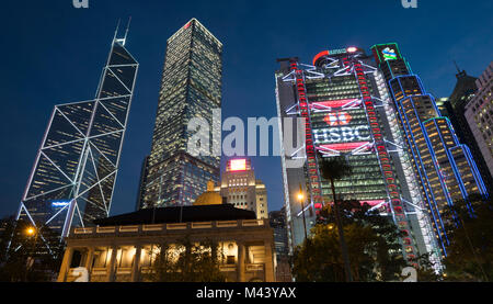 Central Financial District, Hong Kong, China. Stock Photo