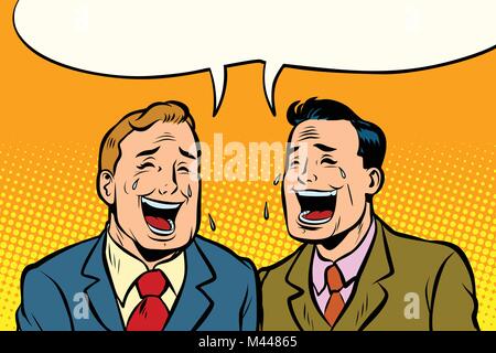 The two friends laugh Stock Vector