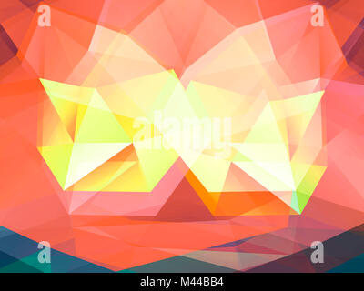 Red, Orange and pink Low Poly trangular trendy hipster background for retro flyer, stylish brochure, poster,background and vintage applications. Stock Photo
