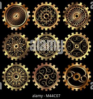 The steampunk gears Stock Vector