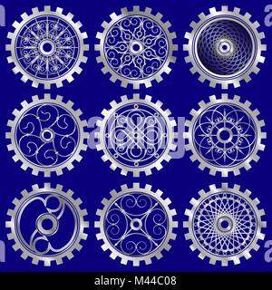 The steampunk gears Stock Vector