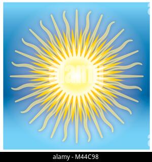 Sun, graphic elaboration, vector illustration Stock Vector