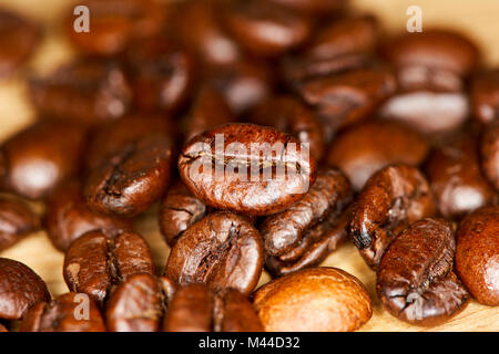 robusta and arabica blend of roasted coffee beans Stock Photo