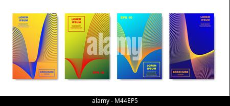 Minimalistic abstract covers design. Colorful halftone geometric gradients background for Banner, Placard, Poster, Flyer. vector illustration. Stock Vector