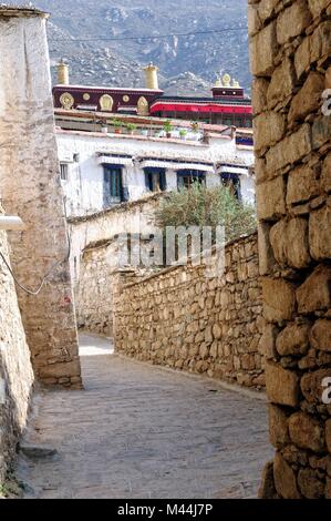 View of the Drepung Monastery in Lhasa Tibet China Stock Photo