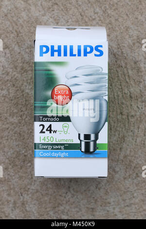 Philips Light Bulb in the box isolated Stock Photo