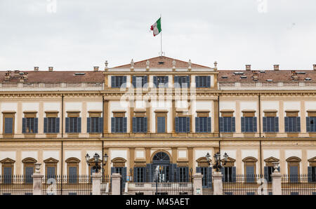 Frontal View of royal villa in the city of monza. Lombardy. Italy. Stock Photo