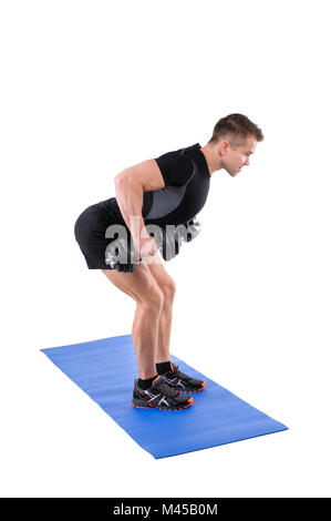Standing Bent Over Dumbbell Reverse Fly Workout Stock Photo - Alamy