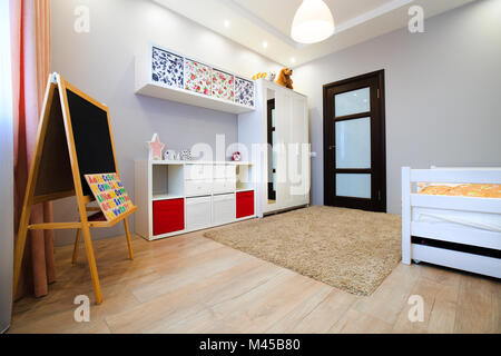 Modern interior of room for child. Children room in light colors design.