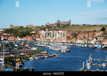 River Esk Whitby Harbour North Yorkshire England UK Stock Photo