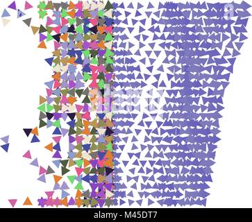 Vector graphic. Colored abstract overlapping triangle shape pattern. Good for web page, wallpaper, graphic design, catalog, texture or background. Stock Vector