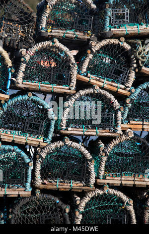 Lobster Pots at Whitby Stock Photo