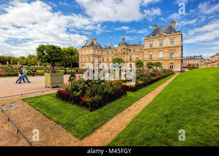 The Luxembourg Palace in Luxembourg Gardens in Paris, France. Stock Photo