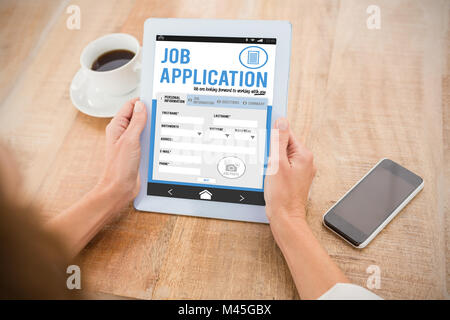 Composite image of telephone job application app Stock Photo