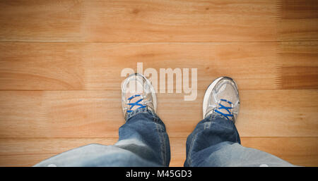 Composite image of casually dressed mans feet Stock Photo