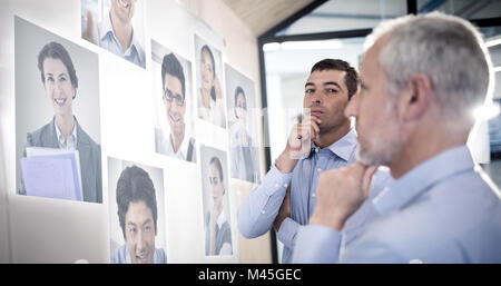 Composite image of portrait of business people Stock Photo