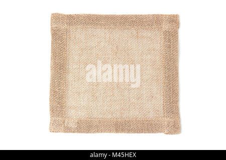 Linen napkin on whiye Stock Photo