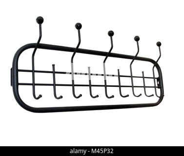 Clothes rack isolated over white Stock Photo