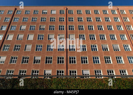 Office building of the Siemens company,also called Himbeerpalast,Berlin style,built 1948-1953,Erlangen,Middle Franconia Stock Photo