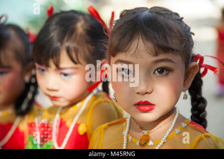 Young School children at school in Mandalay Myanmar Stock Photo