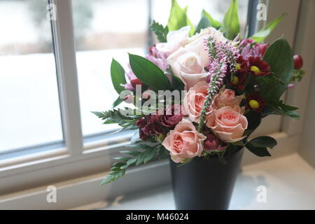 Floral arrangement delivery for a special someone Stock Photo