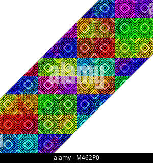 Colorful Check Polygons Diagonal Stripe Background Stock Photo