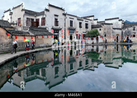 Chinese Ancient Village Hongcun, Anhui Province, China Stock Photo