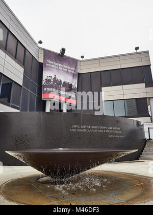 The Civil Rights Memorial Center with quotation by Dr Martin Luther King Jr memorializing the those who died in the struggle in Montgomery Alabama USA Stock Photo