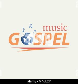 Gospel Music in World Stock Vector